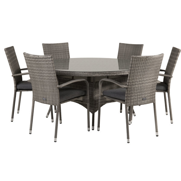 Garten Living 6-Sitzer Gartengarnitur Mitul mit Polster | Wayfair.de